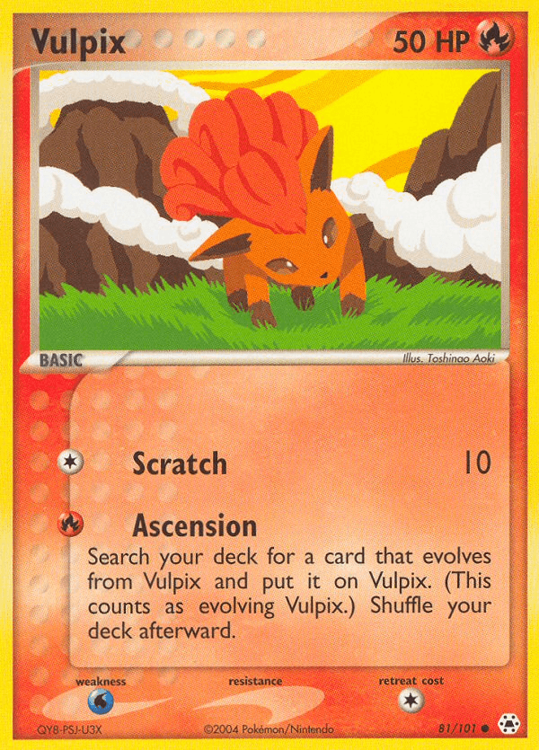 Vulpix, carta 81 de Hidden Legends
