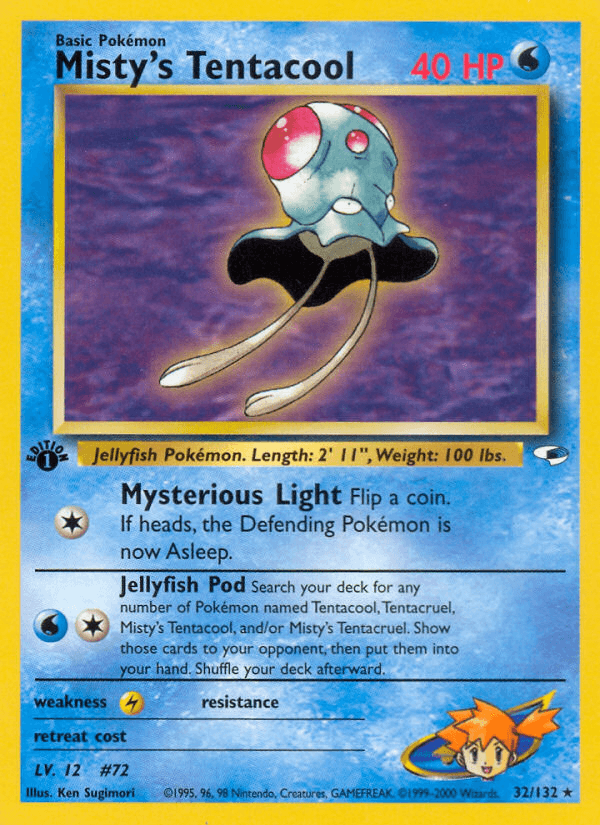 Misty's Tentacool, carta 32 de Gym Heroes