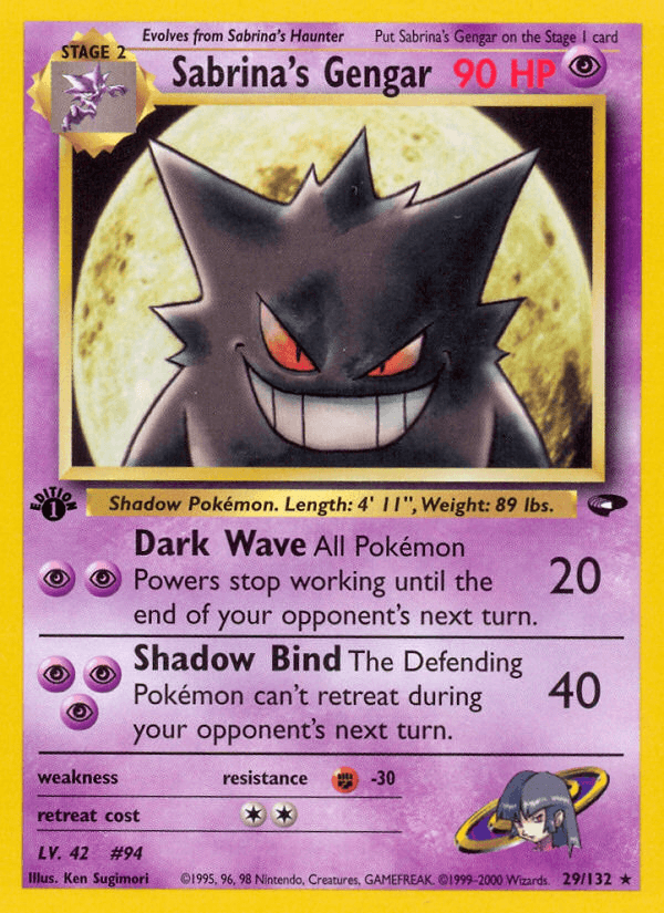 Sabrina's Gengar, carta 29 de Gym Challenge