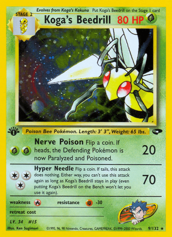 Koga's Beedrill, carta 9 de Gym Challenge