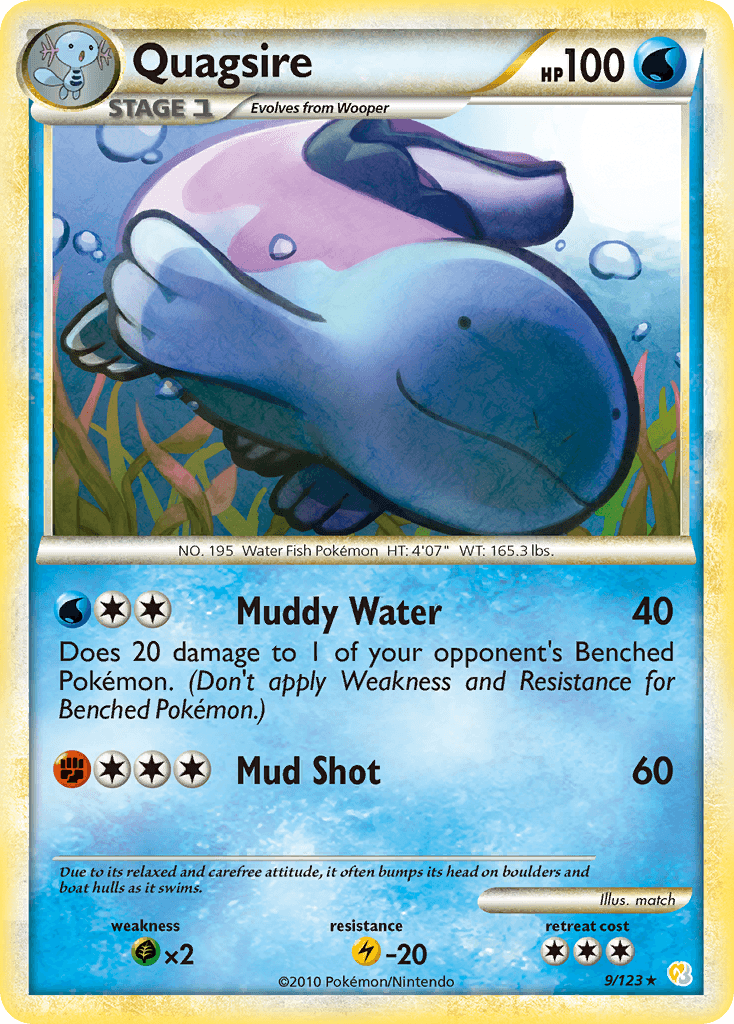 Quagsire, carta 9 de HeartGold SoulSilver