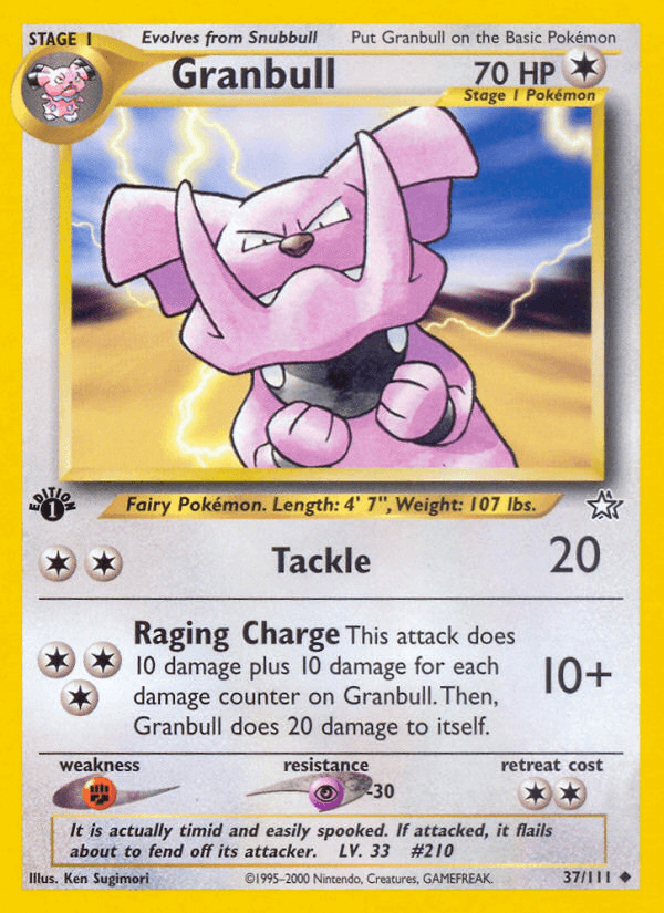 Granbull, carta 37 de Neo Genesis