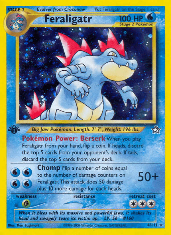 Feraligatr, carta 4 de Neo Genesis