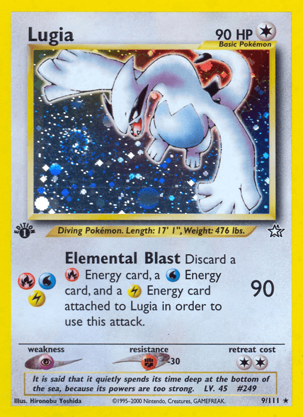 Lugia, carta 9 de Neo Genesis