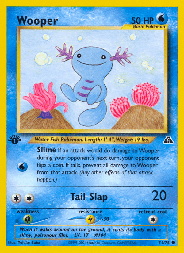 Wooper, carta 71 de Neo Discovery