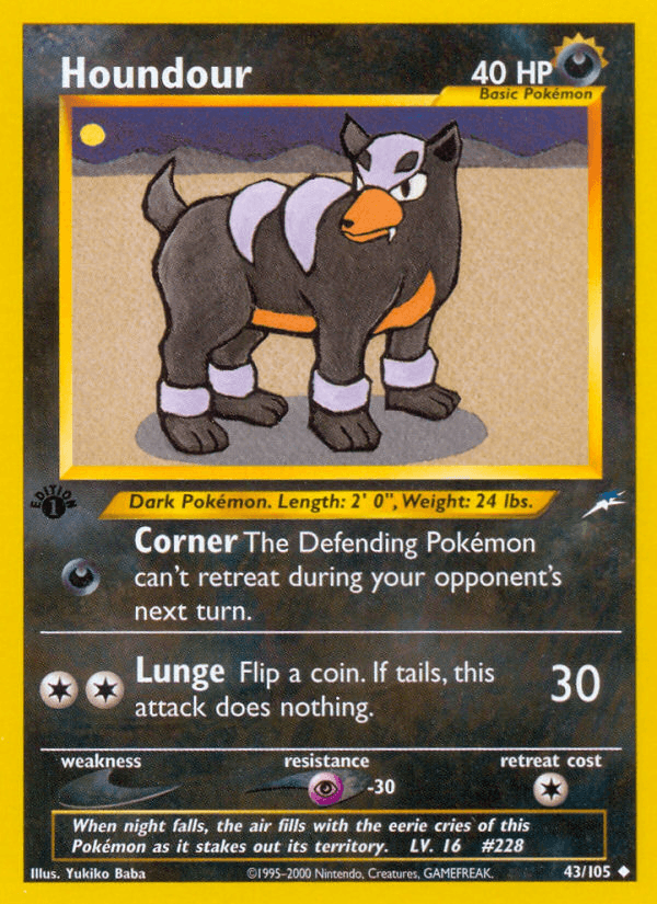 Houndour, carta 43 de Neo Destiny