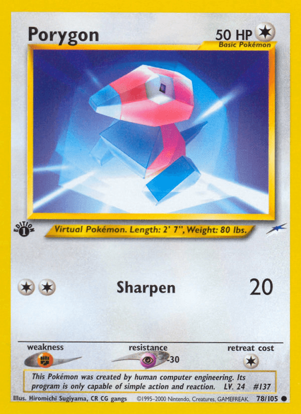 Porygon, carta 78 de Neo Destiny