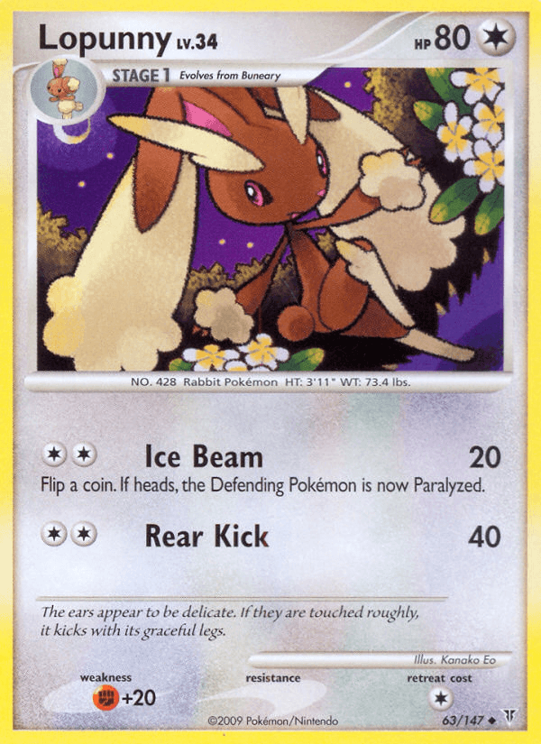 Lopunny, carta 63 de Supreme Victors