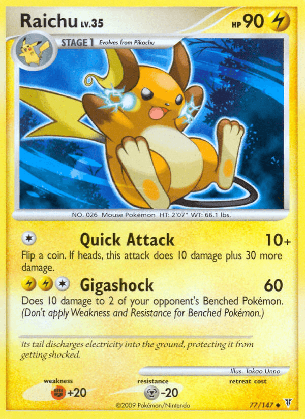 Raichu, carta 77 de Supreme Victors