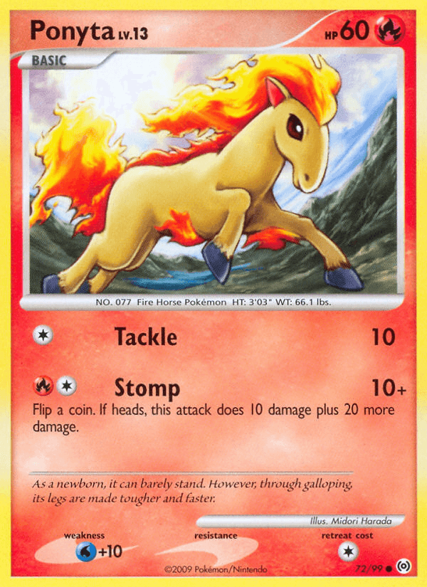 Ponyta, carta 72 de Arceus