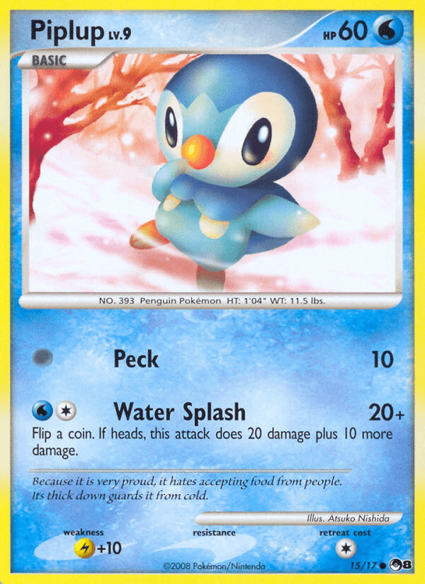 Piplup, carta 15 de POP Series 8