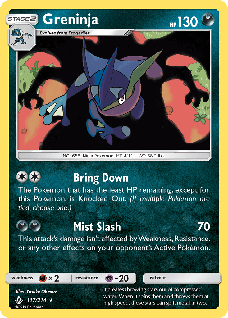 Greninja, carta 117 de Unbroken Bonds