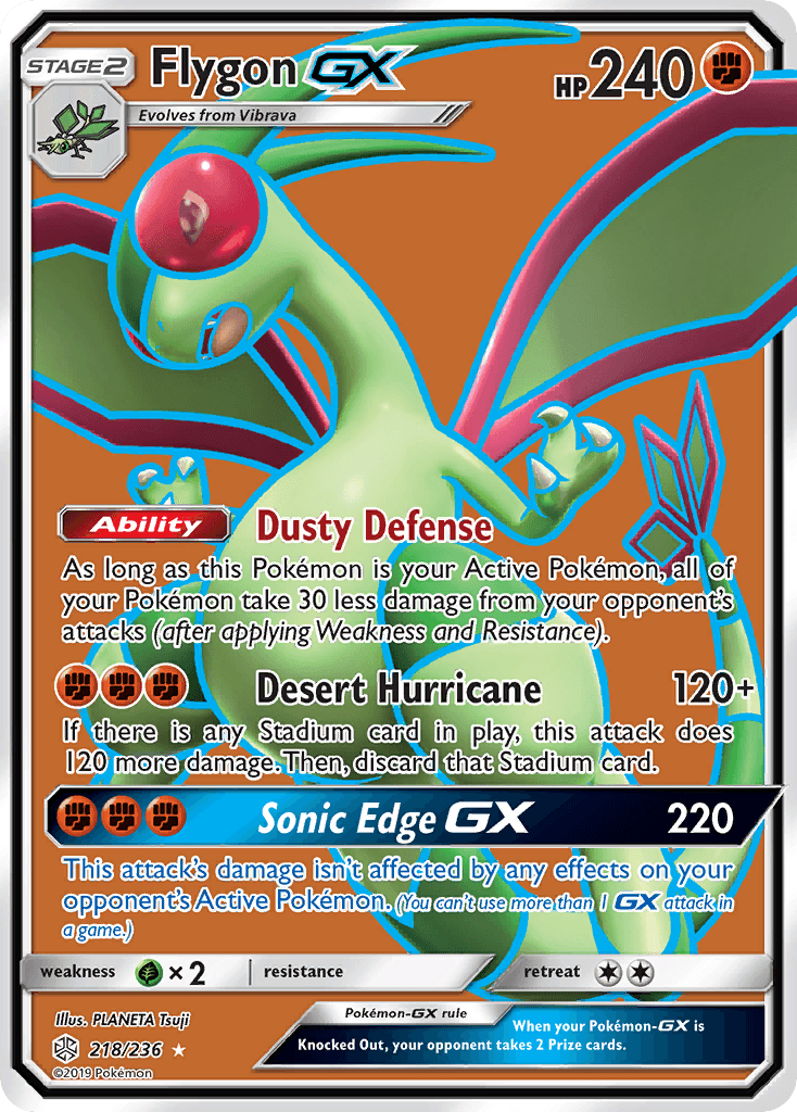 Flygon GX, carta 218 de Cosmic Eclipse