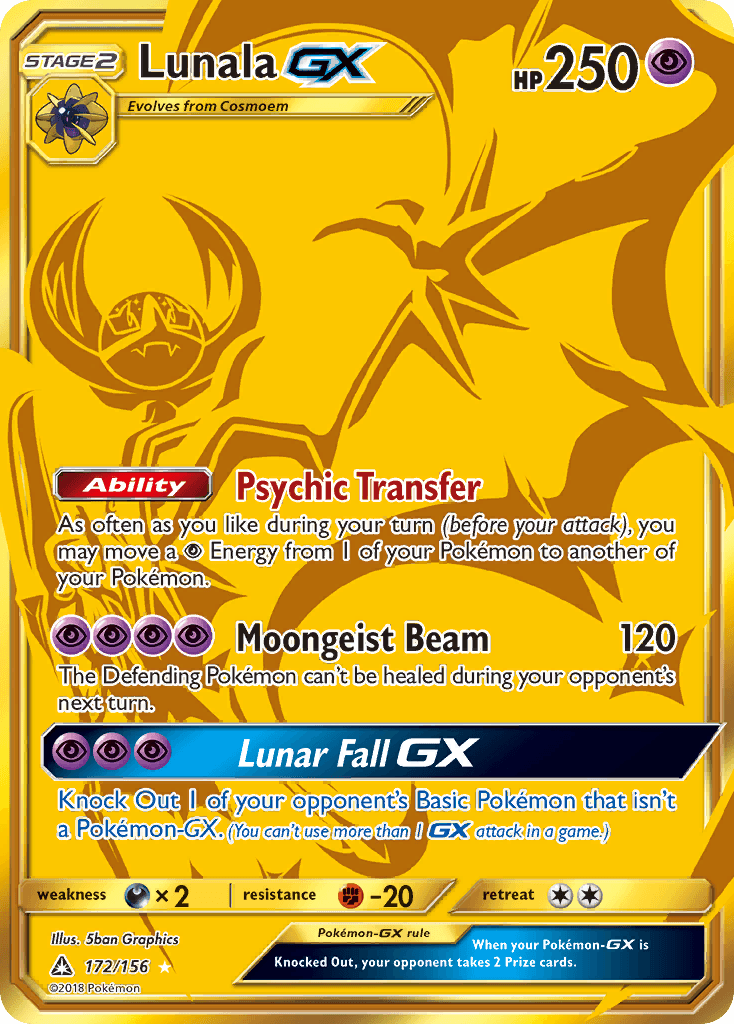 Lunala GX, carta 172 de Ultra Prism