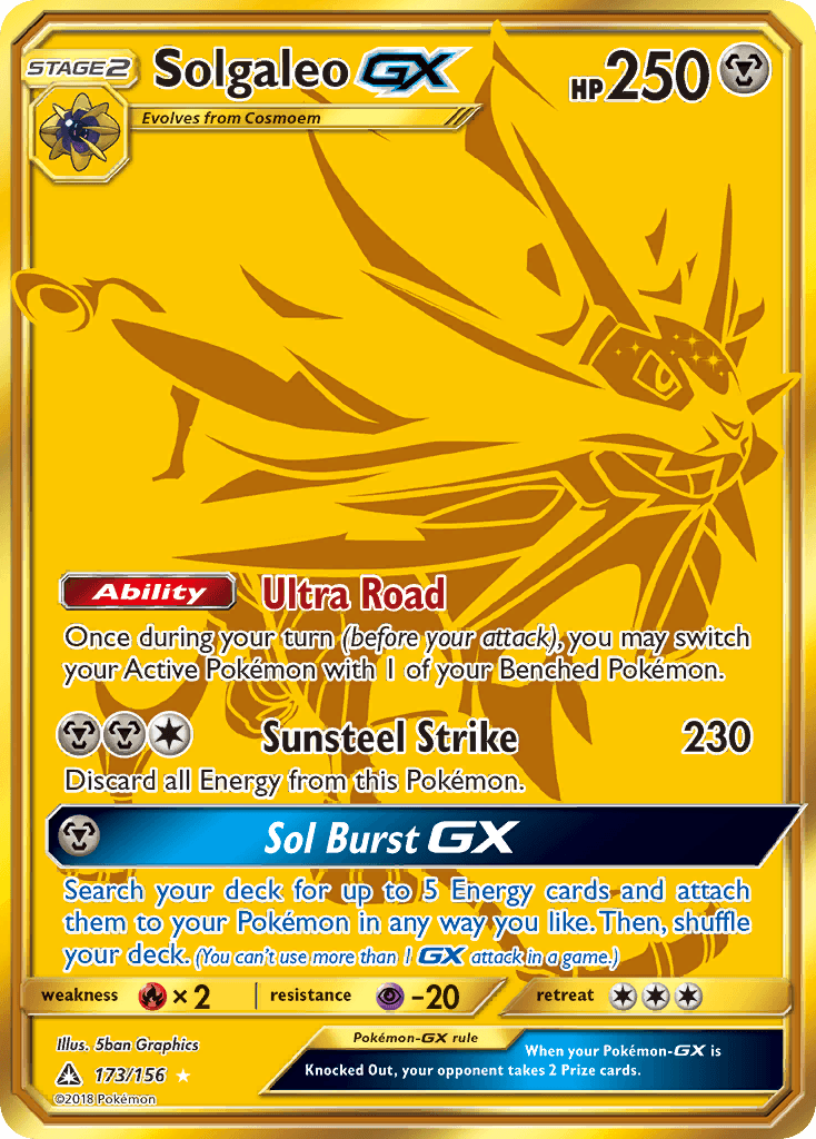 Solgaleo GX, carta 173 de Ultra Prism