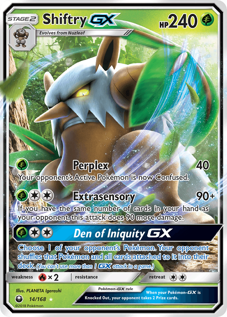 Shiftry GX, carta 14 de Celestial Storm