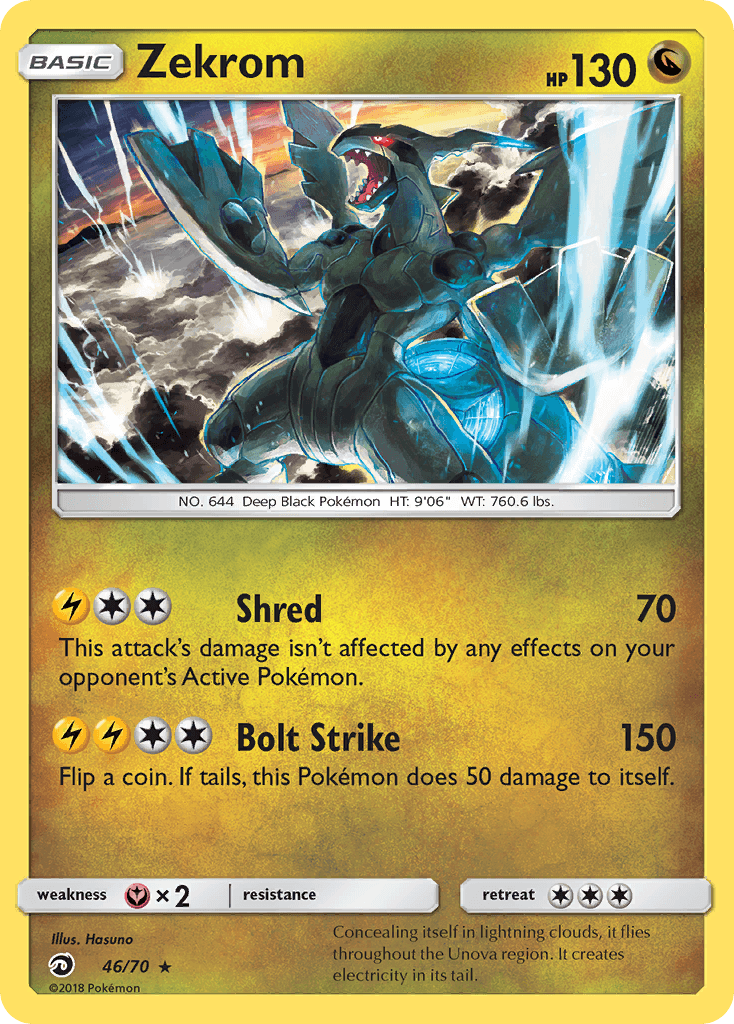 Zekrom, carta 46 de Dragon Majesty