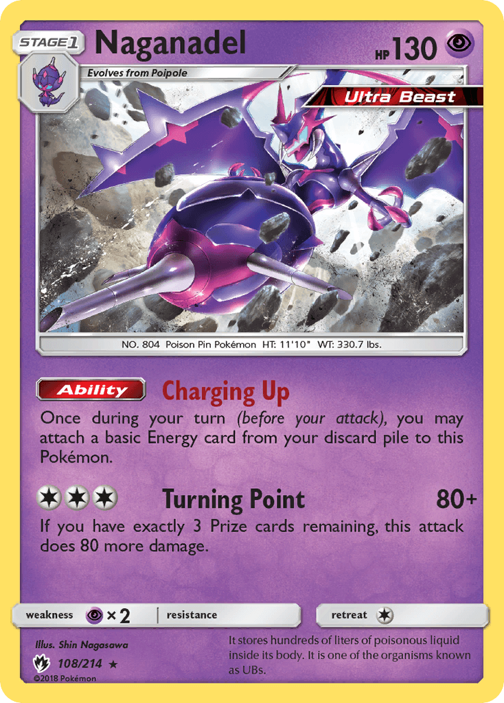 Naganadel, carta 108 de Lost Thunder