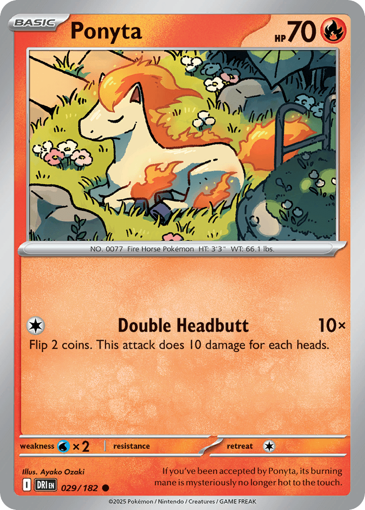 Ponyta, carta 029 de Destined Rivals