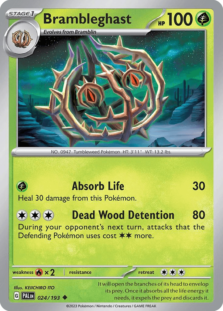 Brambleghast, carta 024 de Paldea Evolved