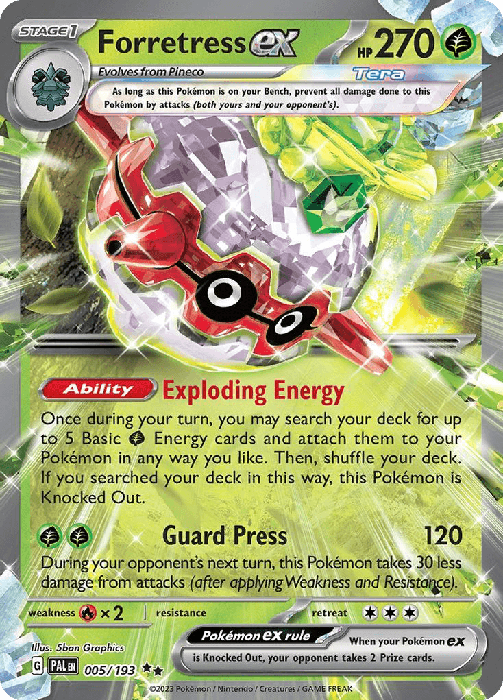 Forretress ex, carta 005 de Paldea Evolved