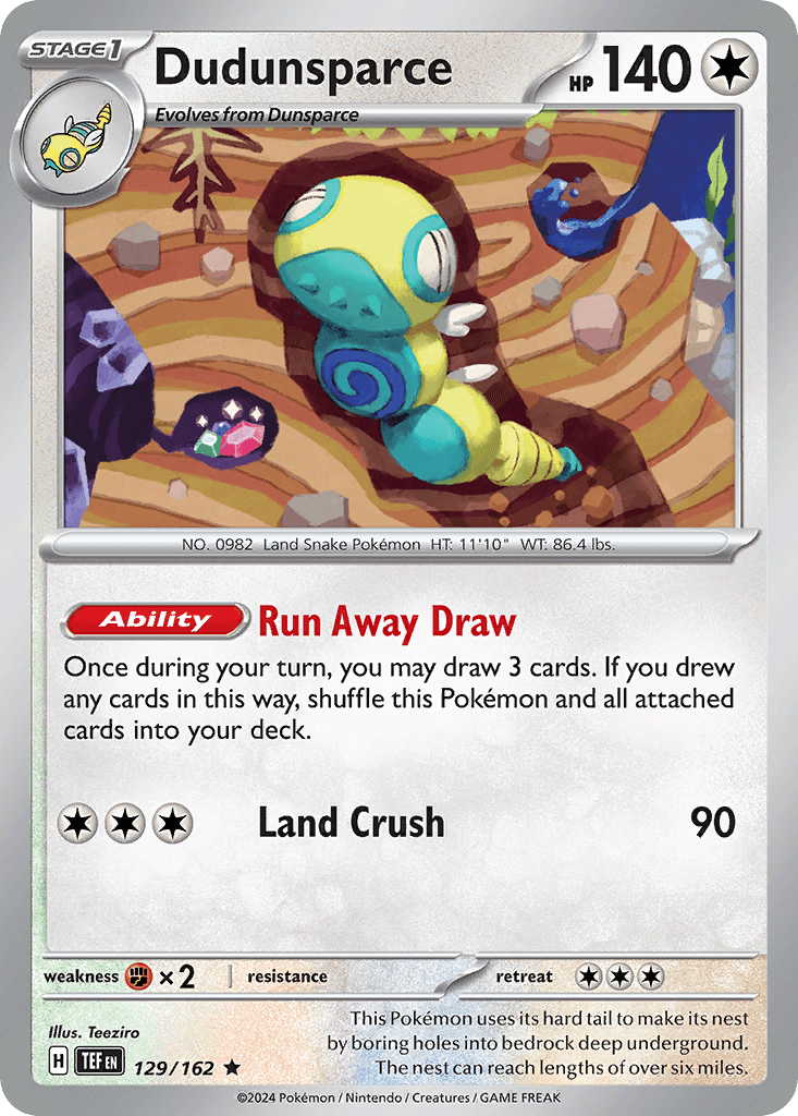 Dudunsparce, carta 129 de Temporal Forces