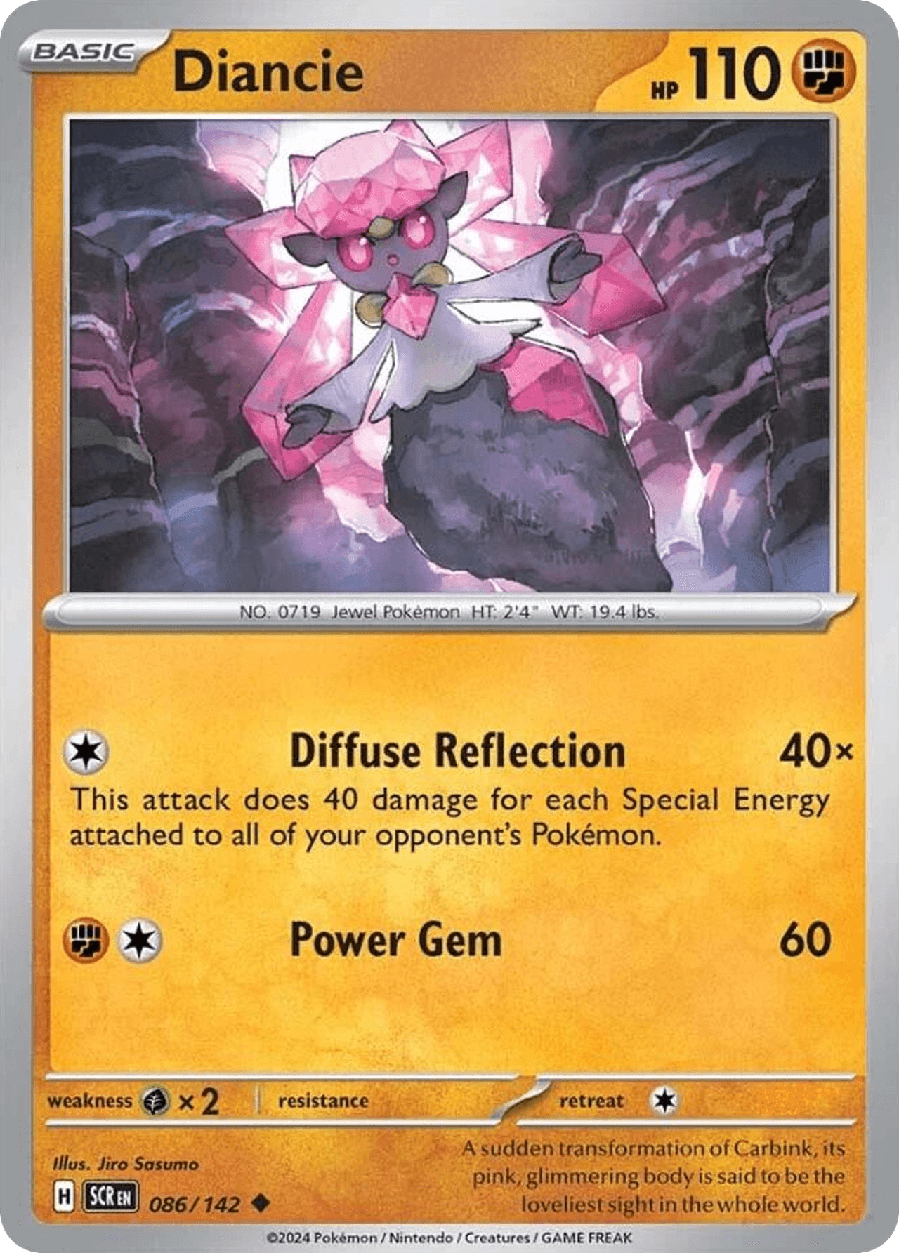 Diancie, carta 086 de Stellar Crown