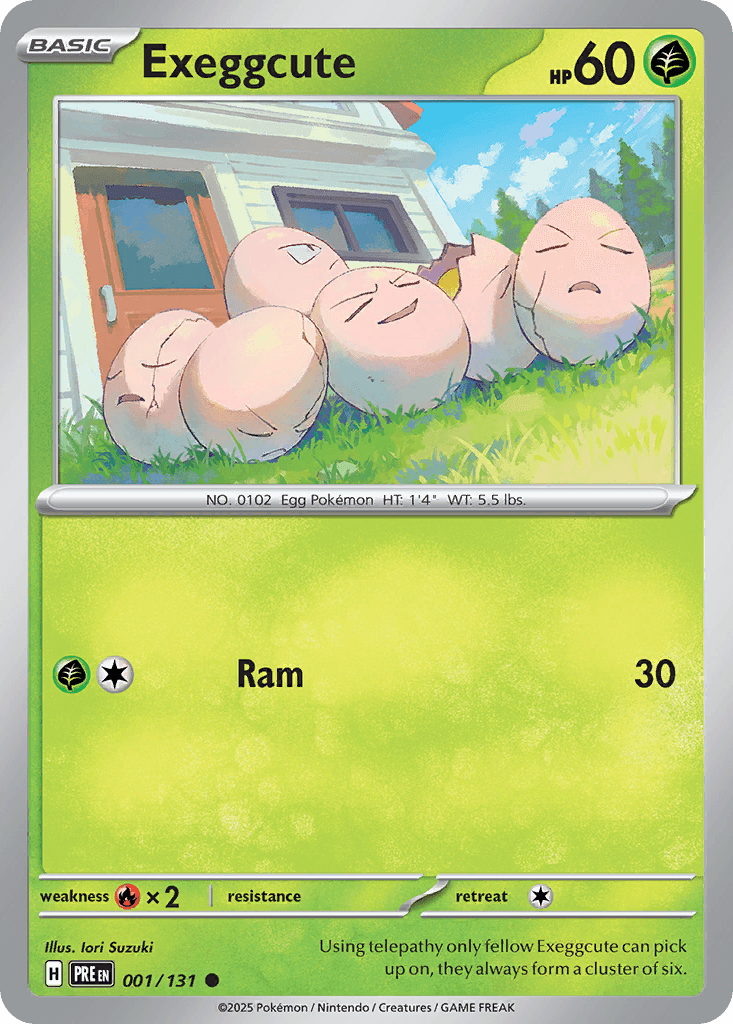 Exeggcute, carta 001 de Prismatic Evolutions