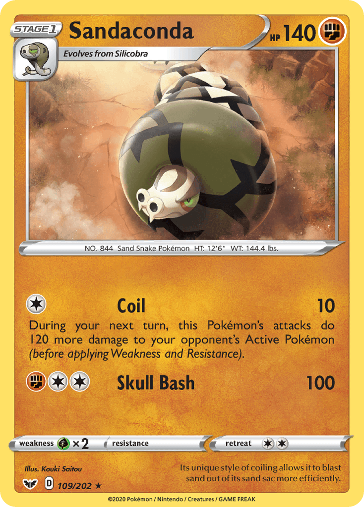 Sandaconda, carta 109 de Sword & Shield