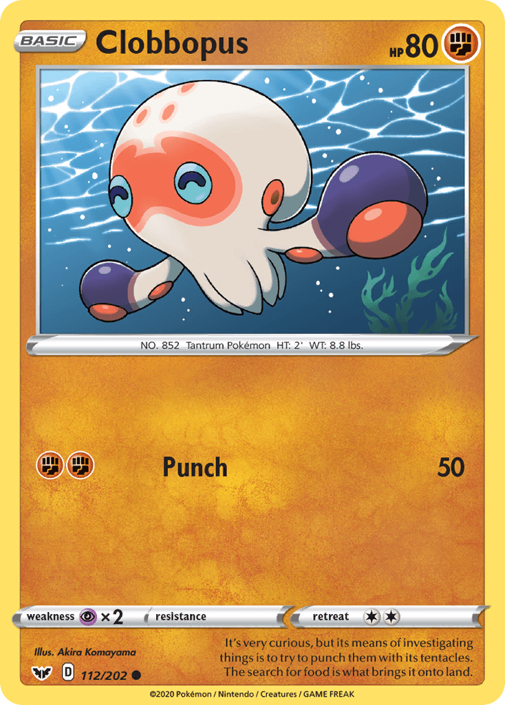 Clobbopus, carta 112 de Sword & Shield