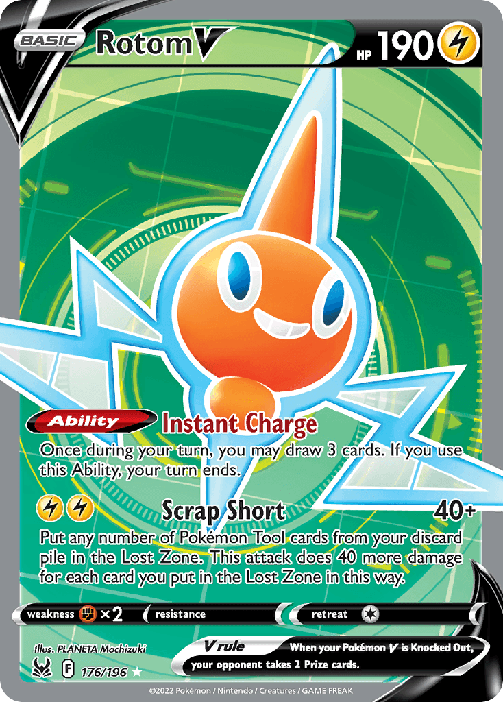 Rotom V, carta 176 de Lost Origin