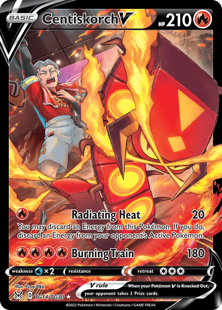 Centiskorch V, carta TG14 de Lost Origin Trainer Gallery
