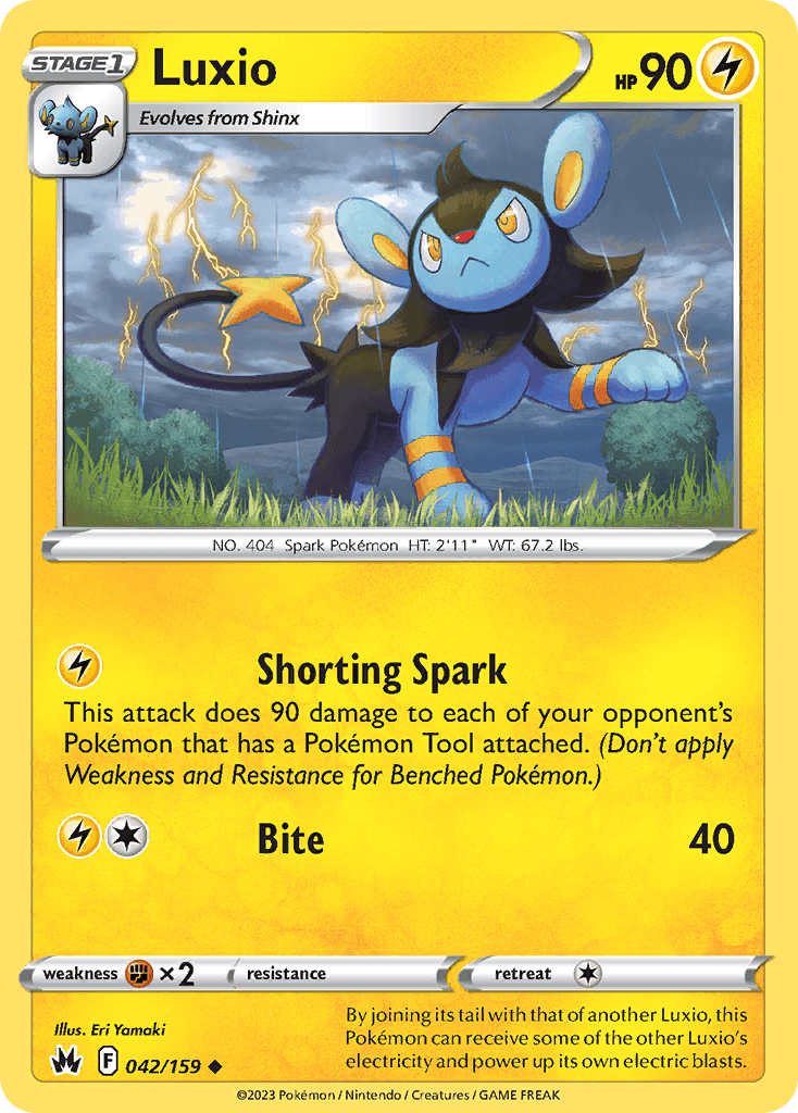 Luxio, carta 042 de Crown Zenith