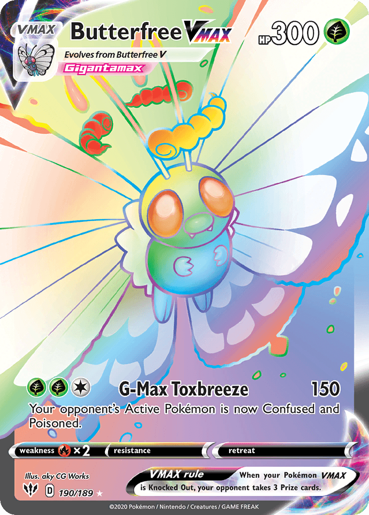Butterfree VMAX, carta 190 de Darkness Ablaze