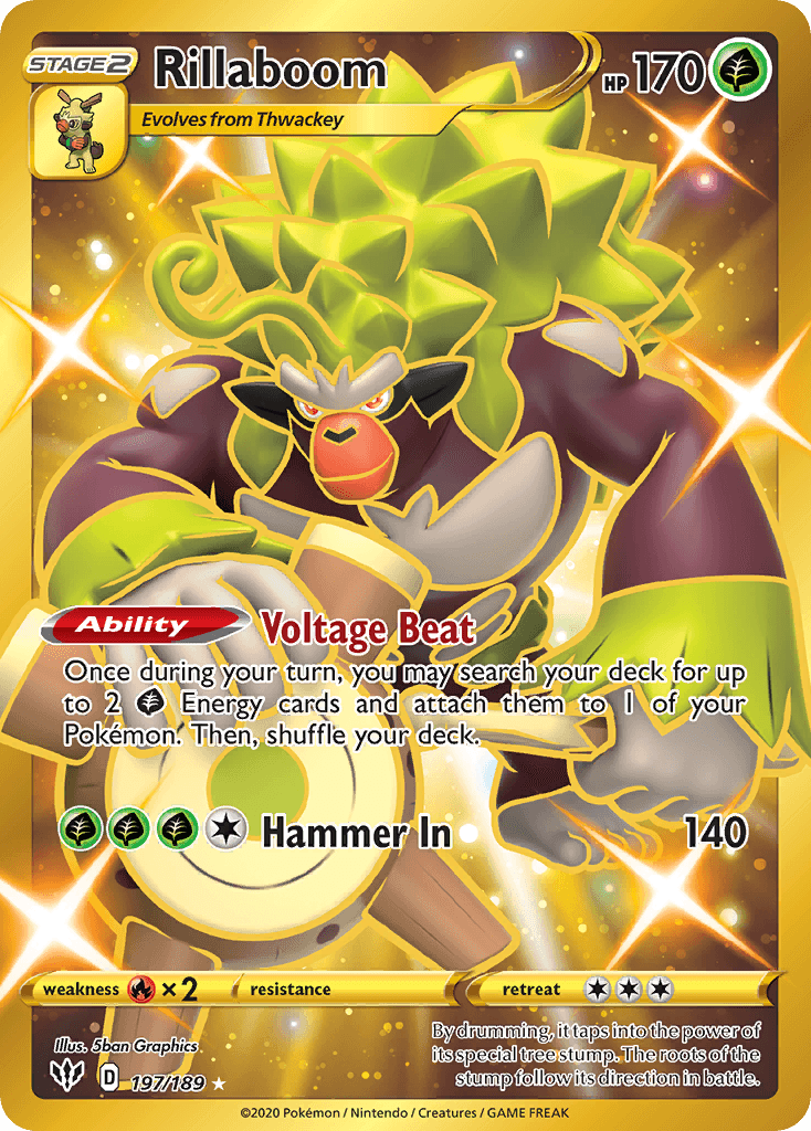 Rillaboom, carta 197 de Darkness Ablaze