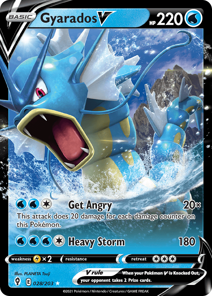 Gyarados V, carta 28 de Evolving Skies