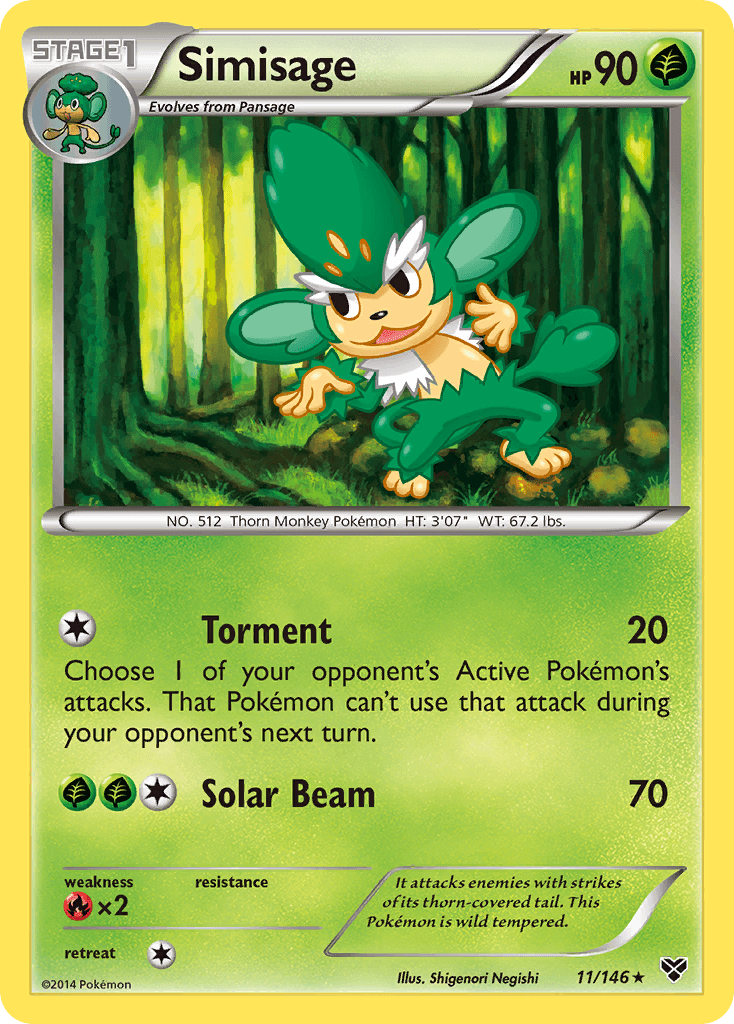 Simisage, carta 11 de XY