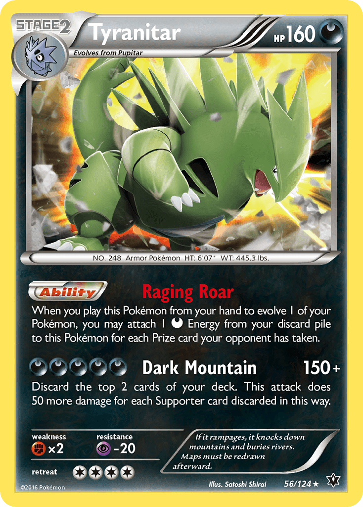 Tyranitar, carta 56 de Fates Collide