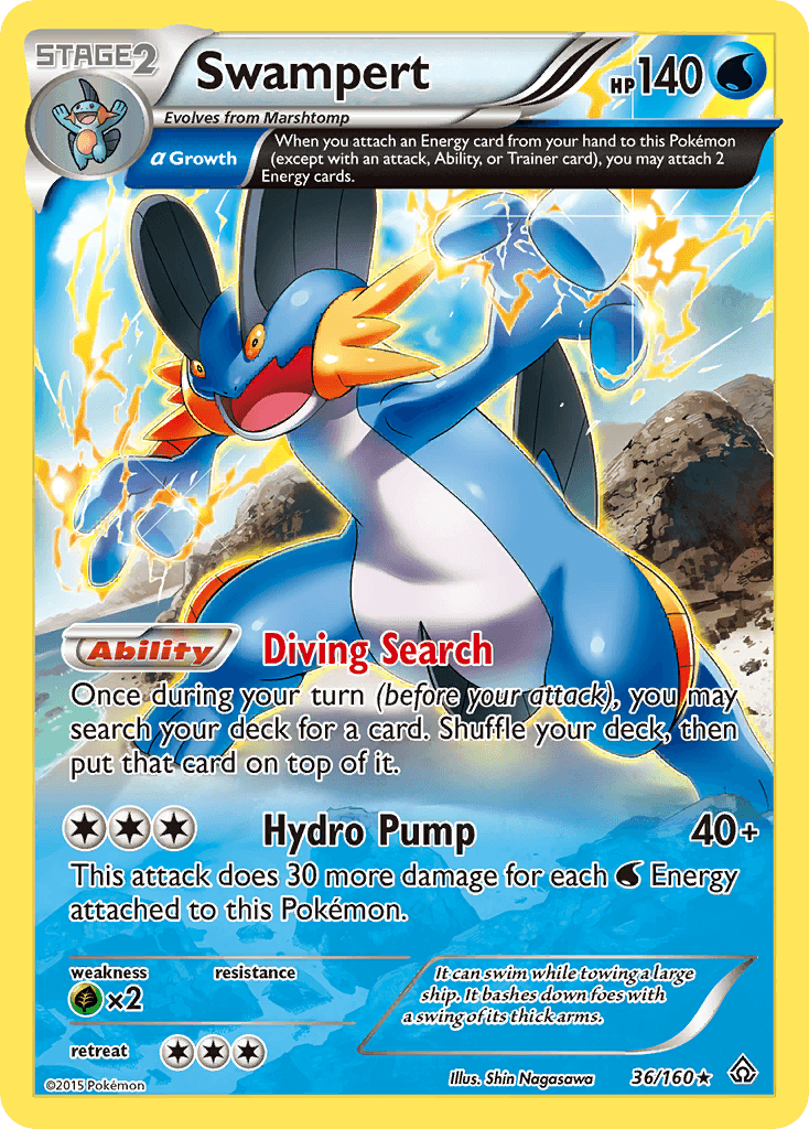 Swampert, carta 36 de Primal Clash