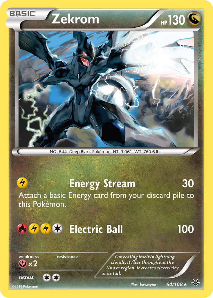 Zekrom, carta 64 de Roaring Skies